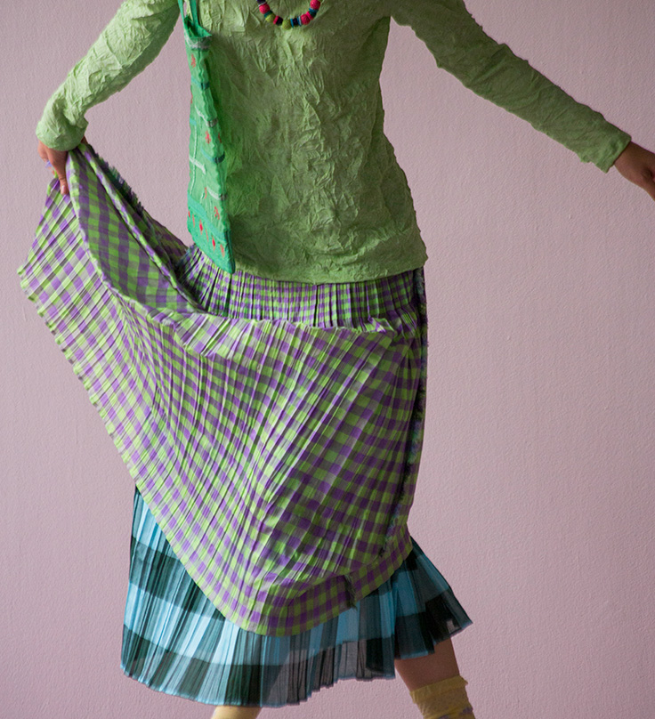2WAY GINGHAM CHECK SKIRT