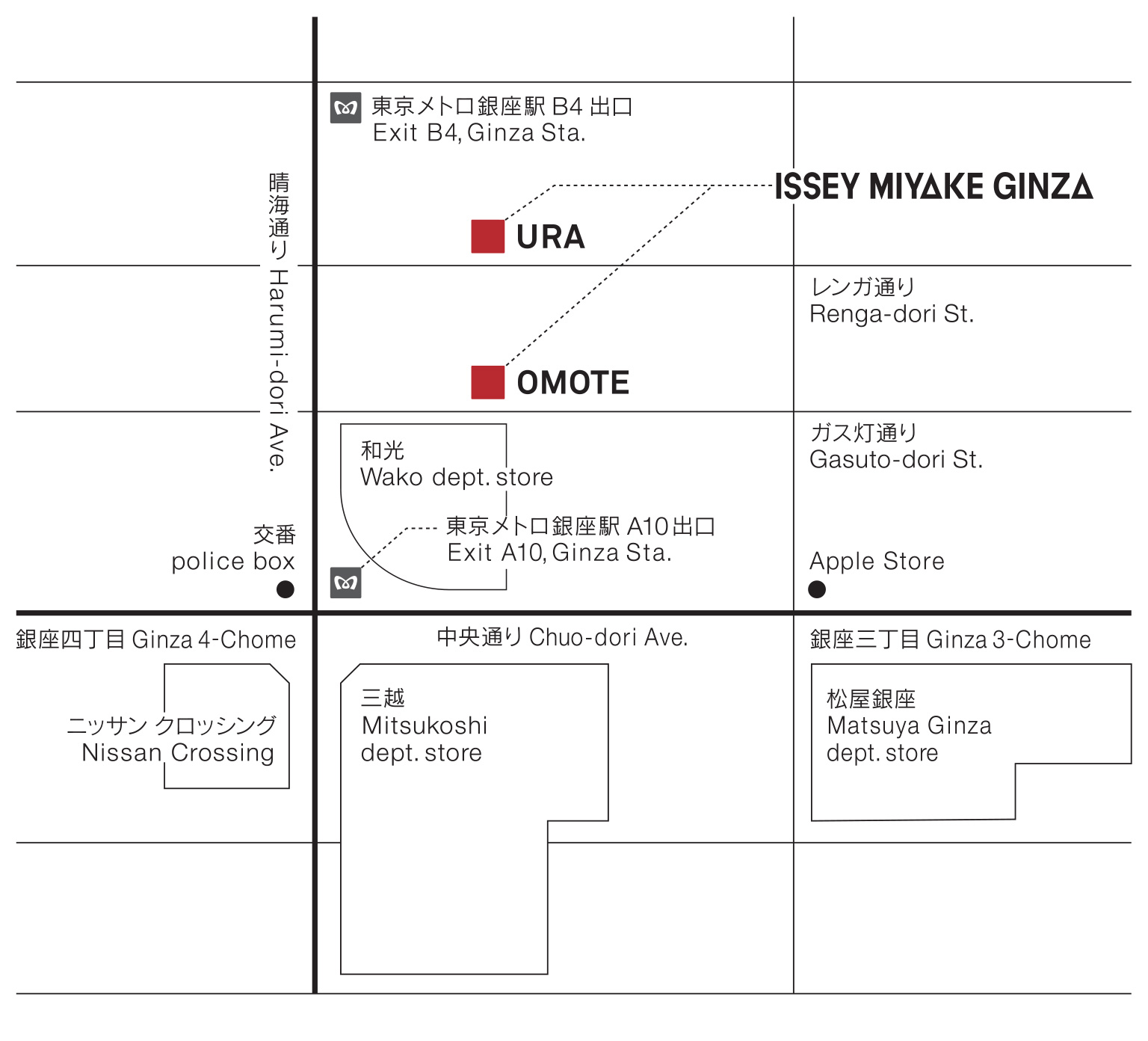 ISSEY MIYAKE GINZA 地図