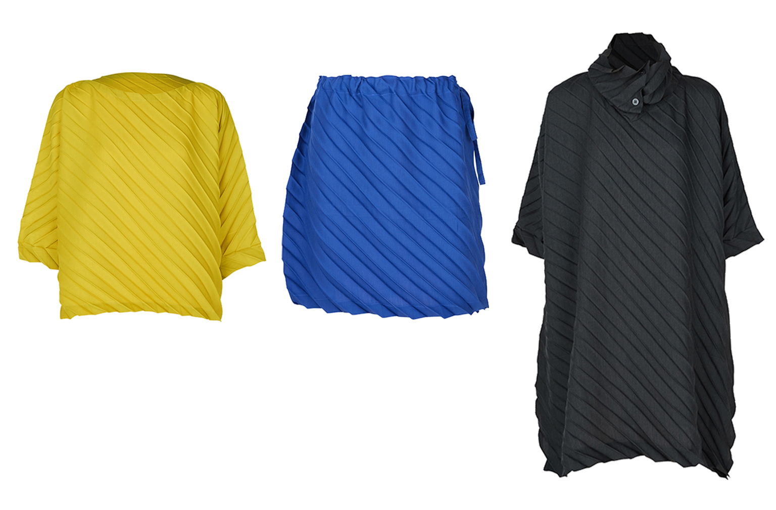 WOOL LIKE ANGLE PLEATS