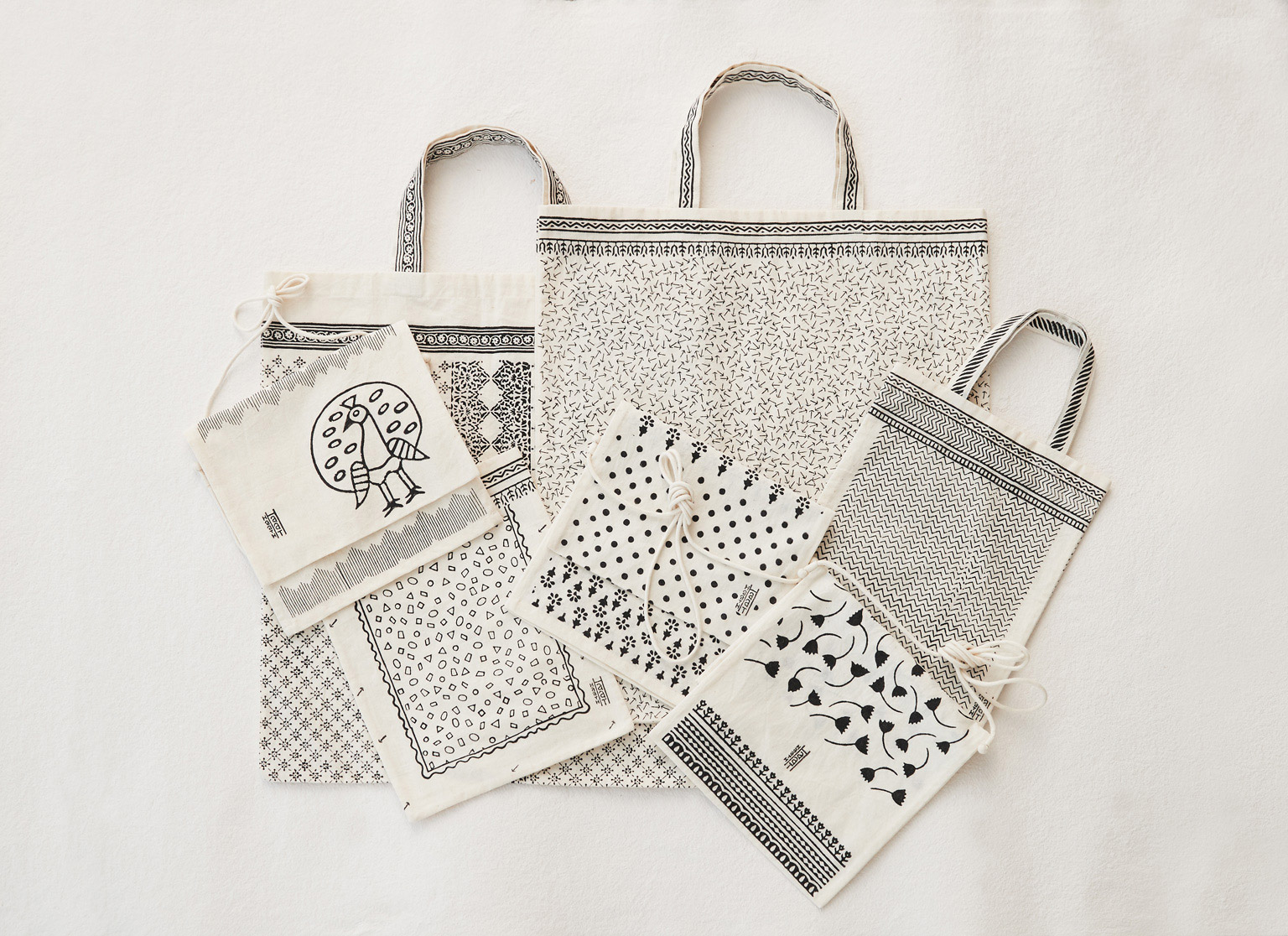 BLOCK PRINT SHEETING BAG